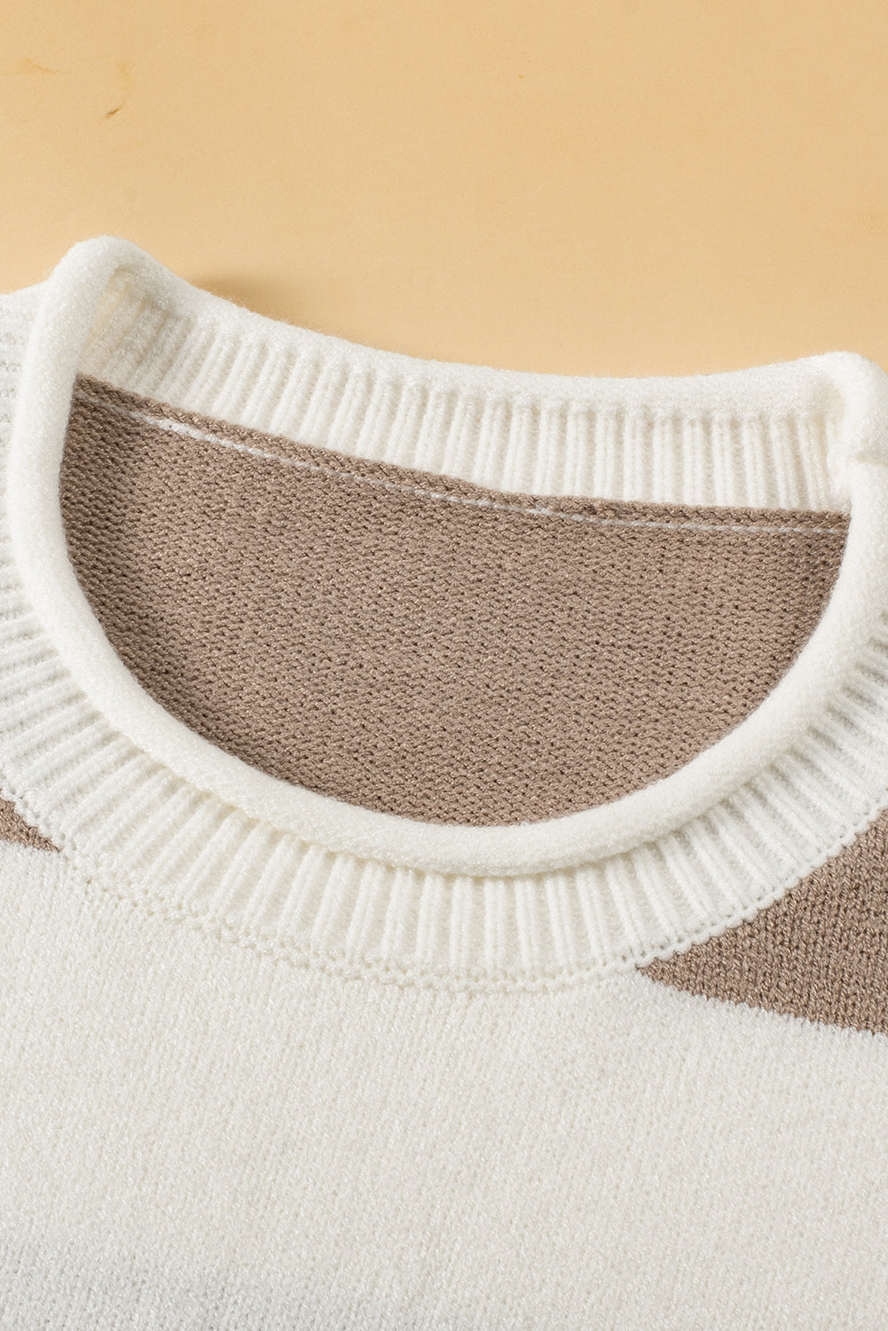 Stripe Knit Drop Short Sleeve Sweater