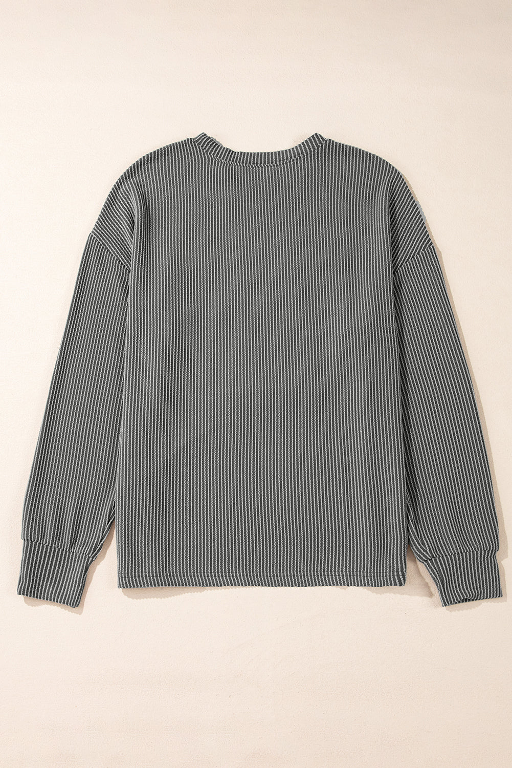GAME DAY Textured Long Sleeve Crewneck Top ( This is. Drop ship and NOT available for pick up )