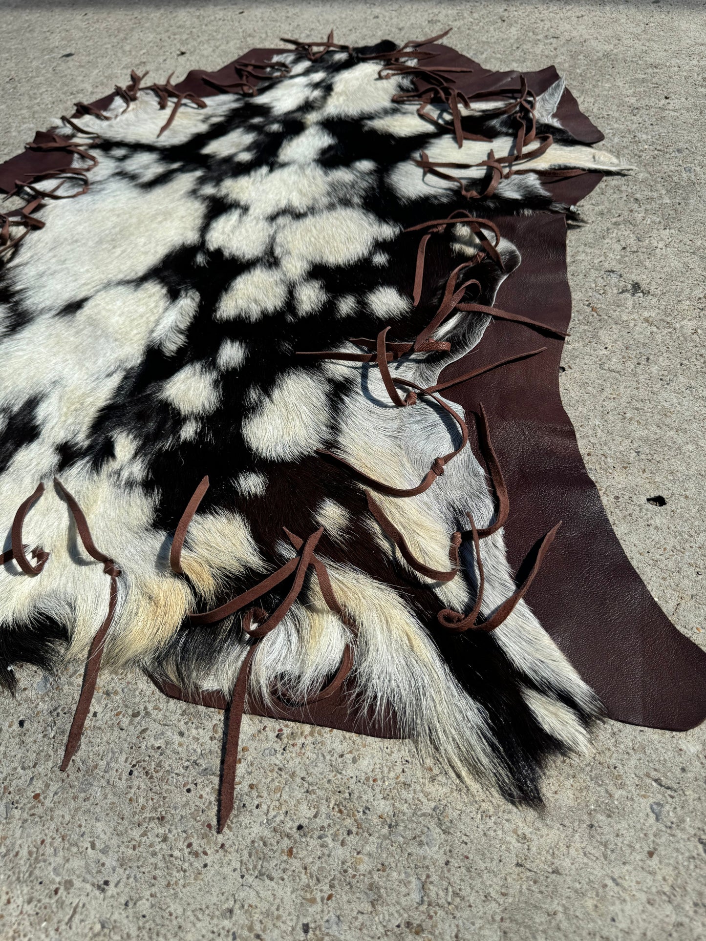Leather & Fringe Goat hides - natural