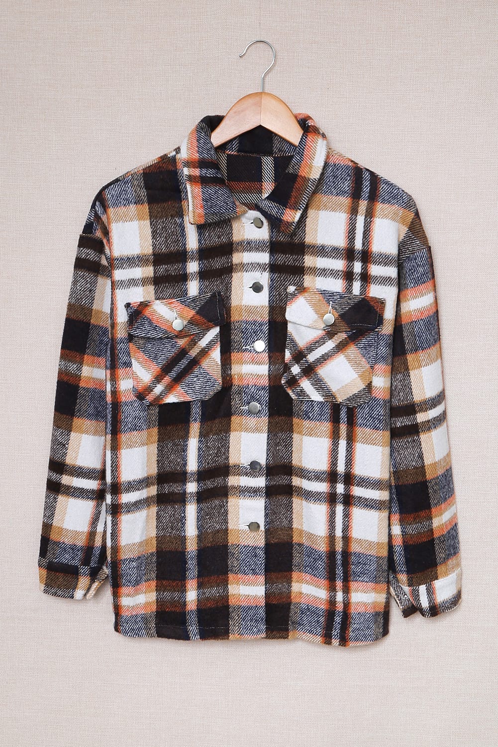 Plaid Chest Pocket Buttoned Shacket