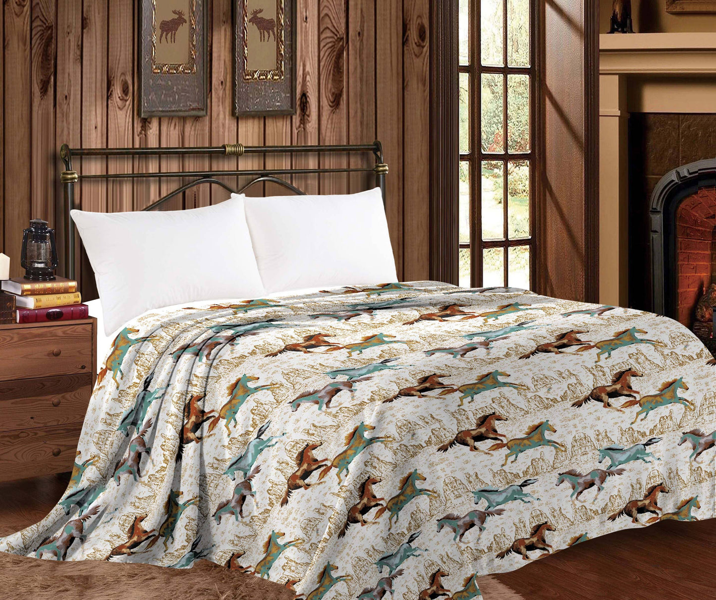 Running Horses Queen Mia - Heavy Throw Blanket