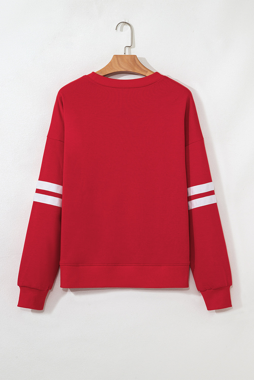Varsity Stripe Drop Shoulder Sweatshirt