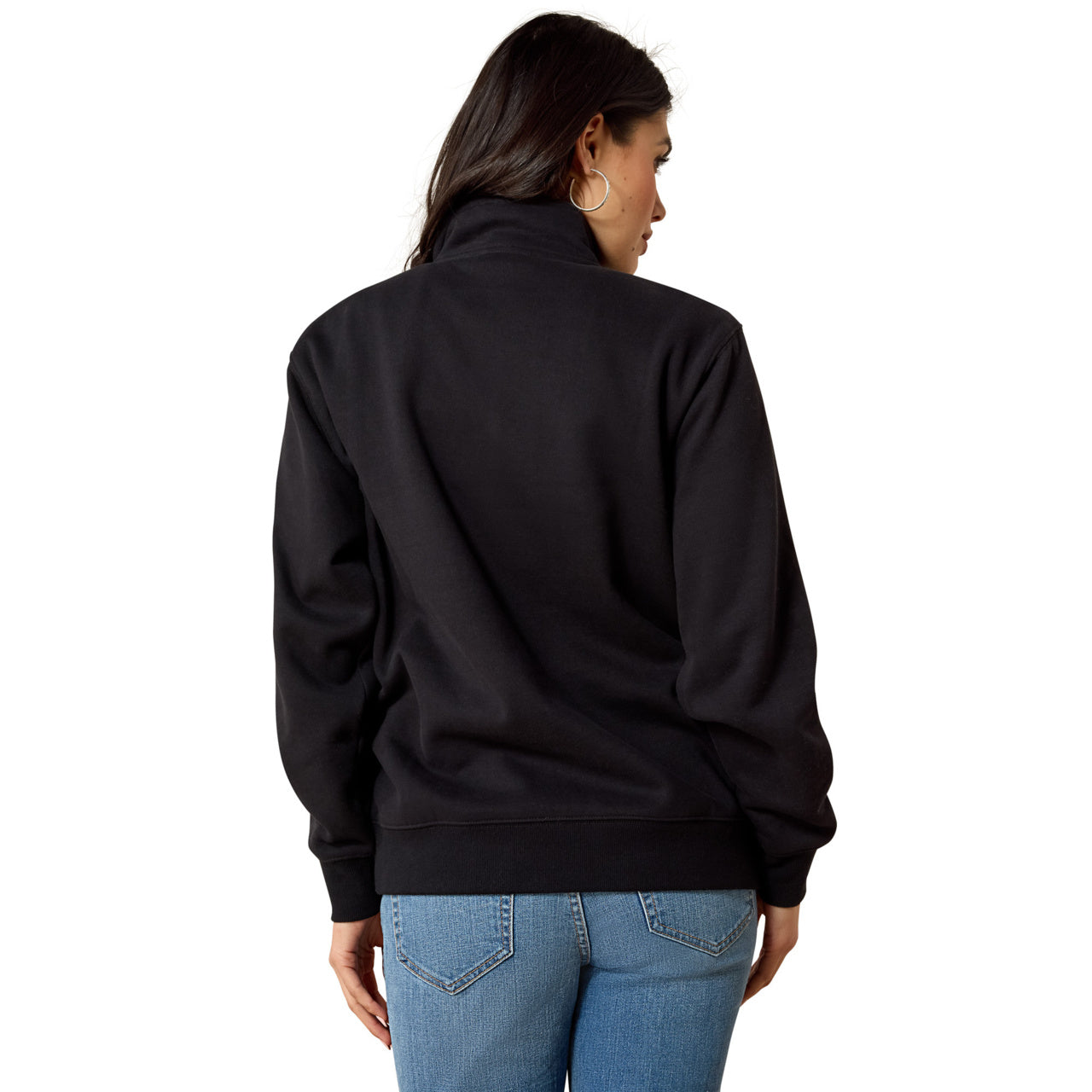 Ariat Women's Black Logo 1/2 Zip Sweatshirt