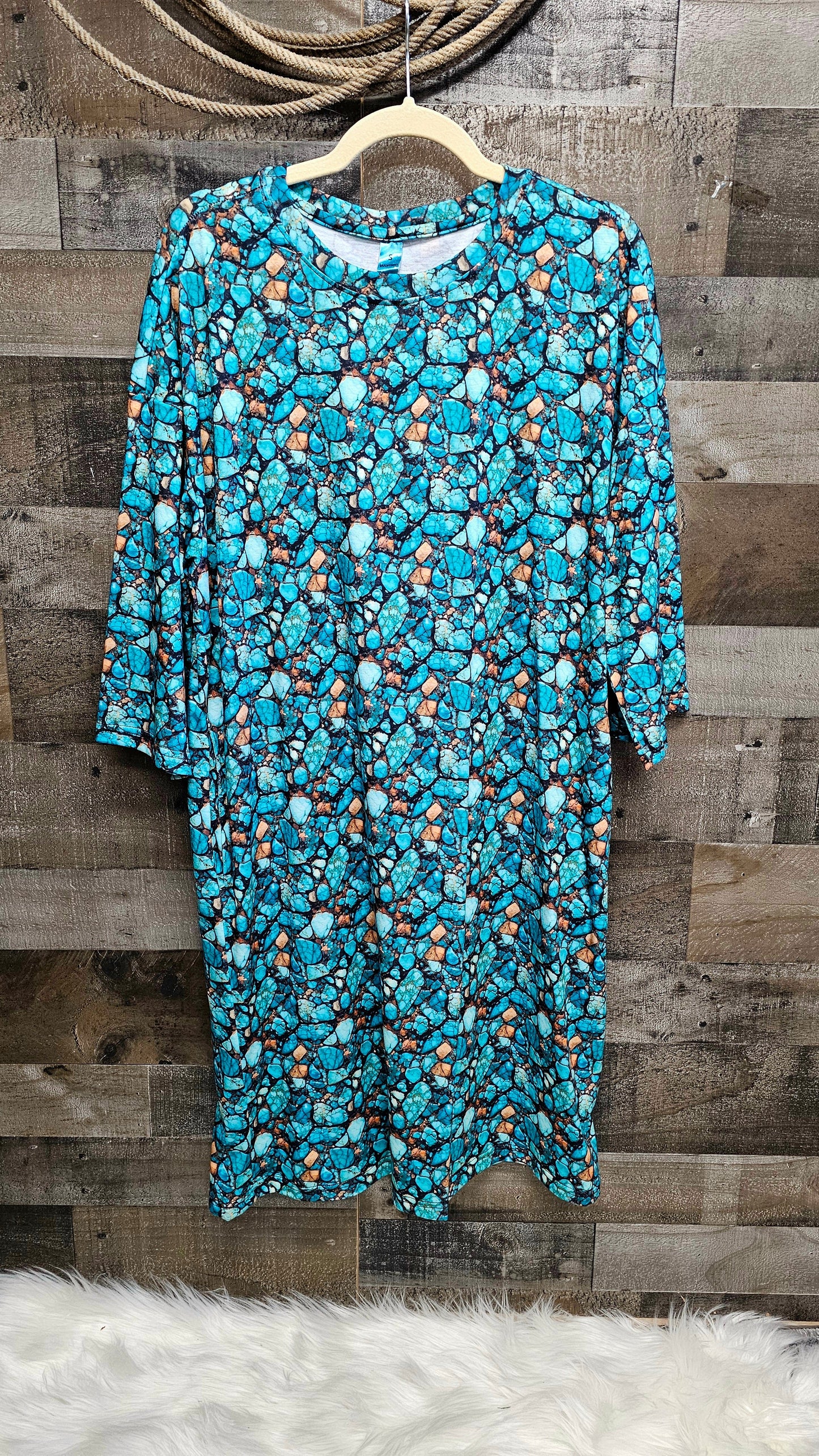 All Turquoise Oversized Sleep Shirt