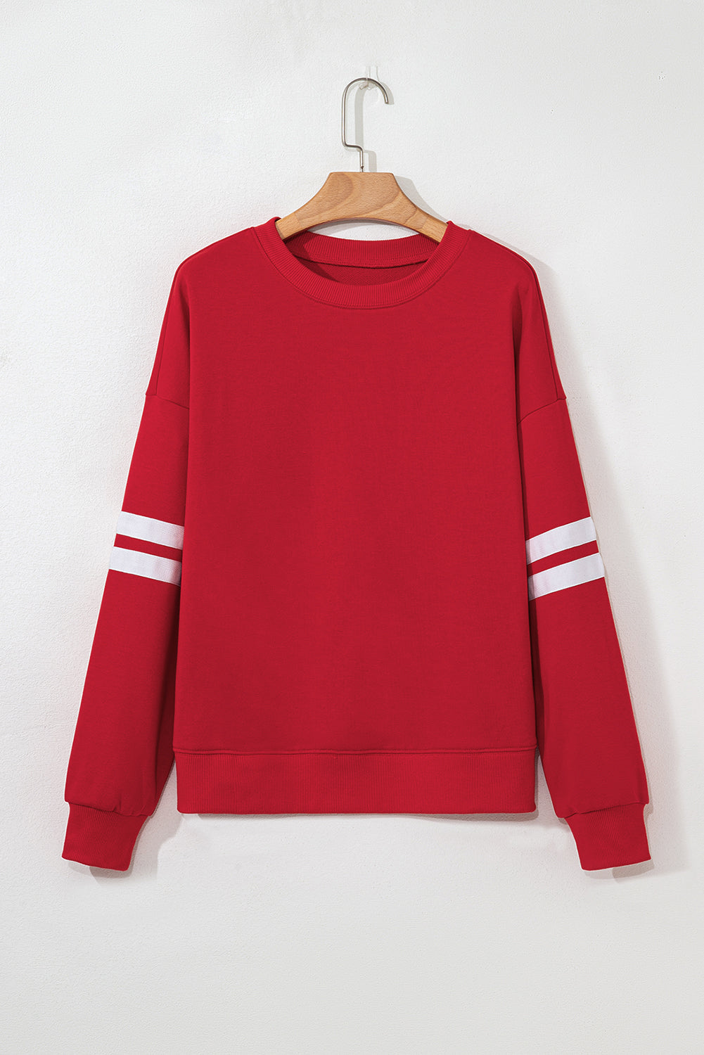 Varsity Stripe Drop Shoulder Sweatshirt