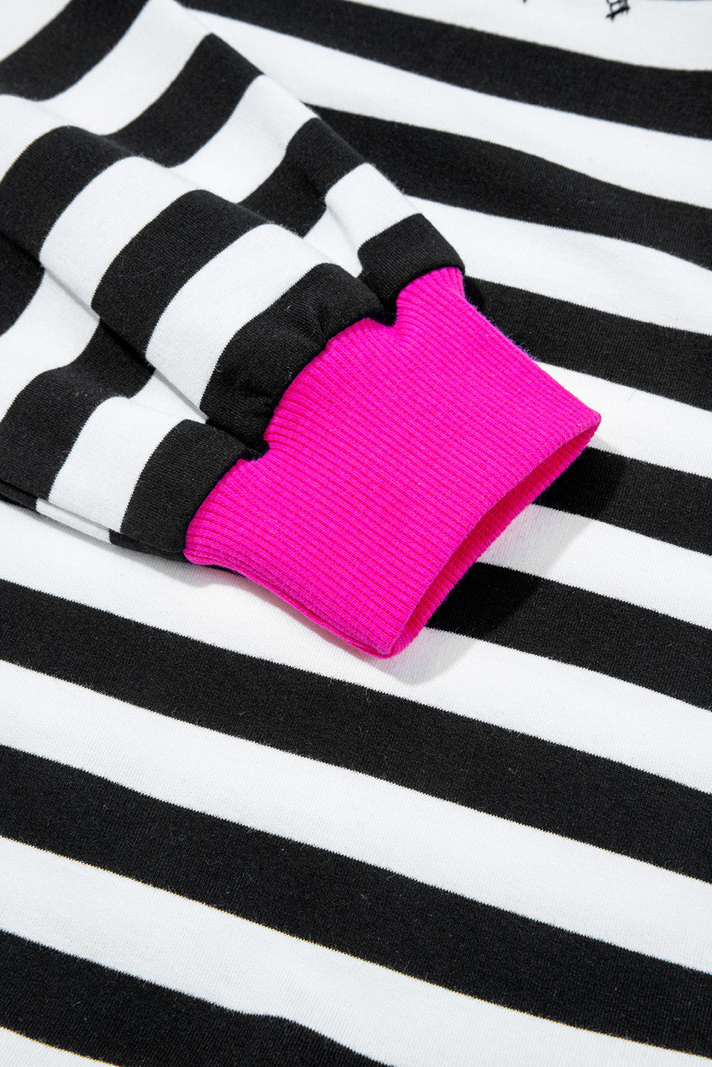 Stripe Contrast Ribbed Top and Shorts Set