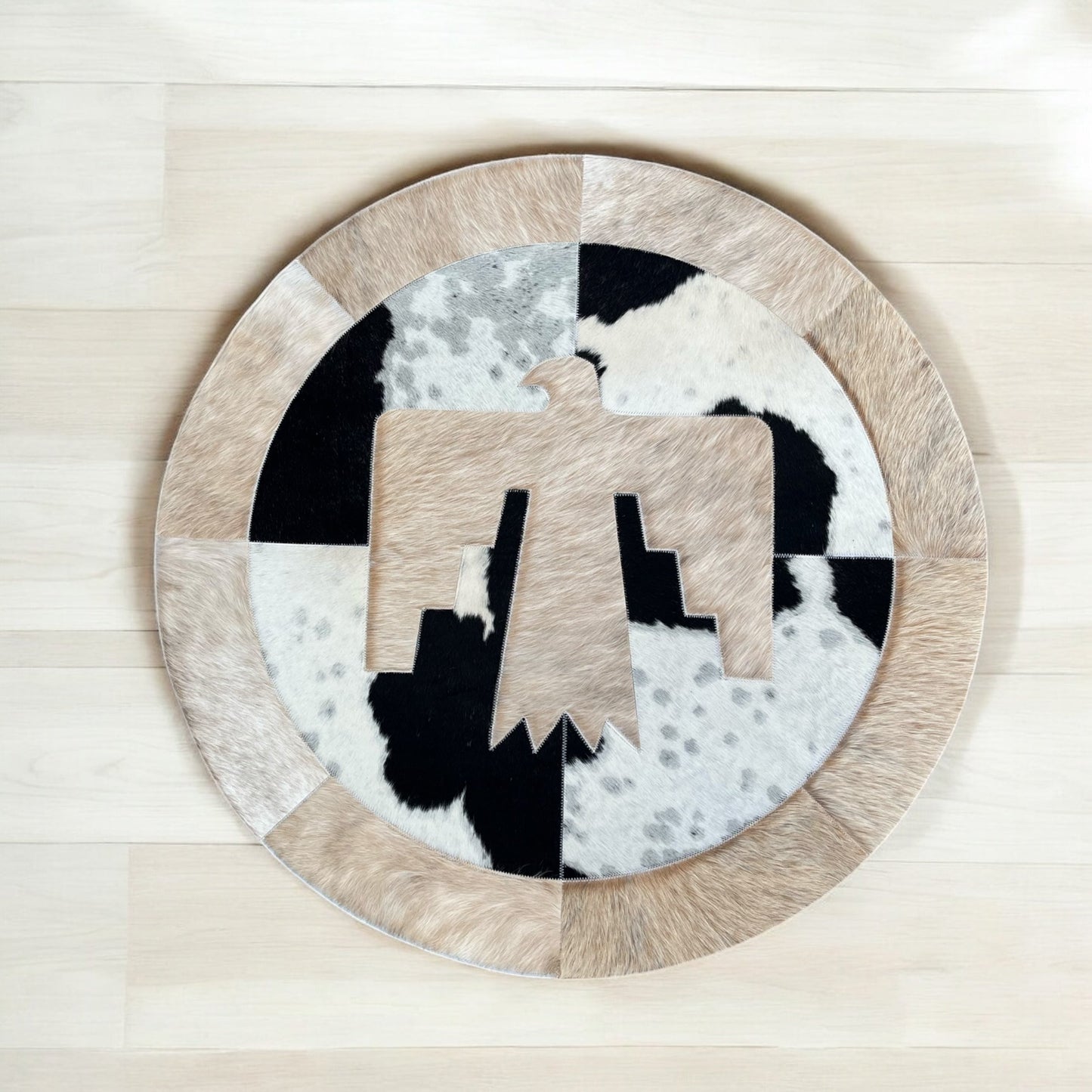 Thunderbird cowhide Rug