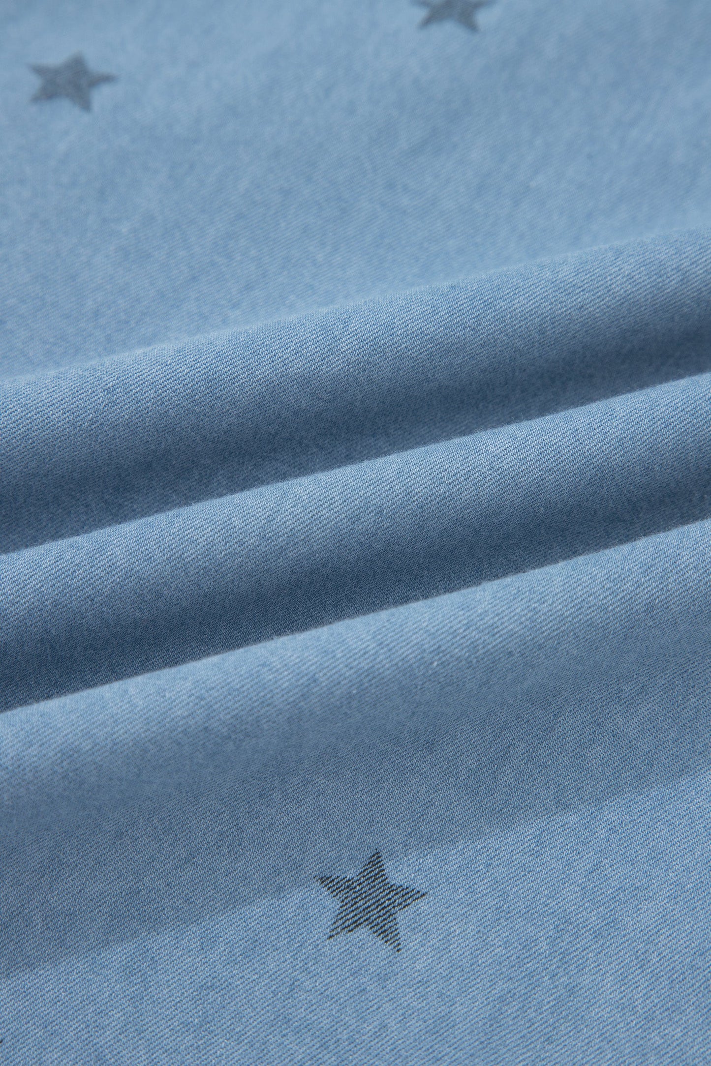 Star Denim Double Chest Pocket Short Sleeve Shirt