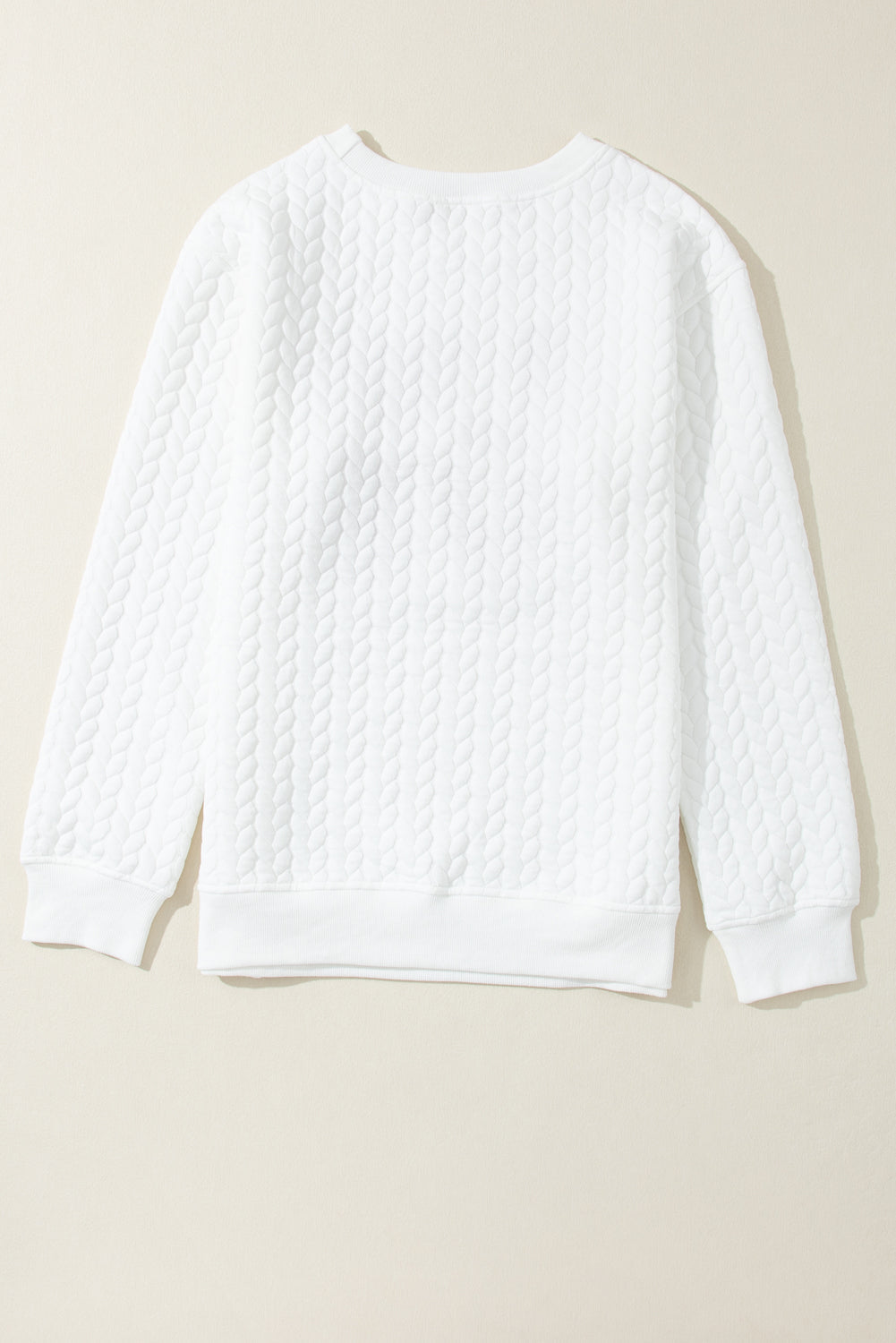 Christmas Merry And Bright Cable Knit Pullover Sweatshirt