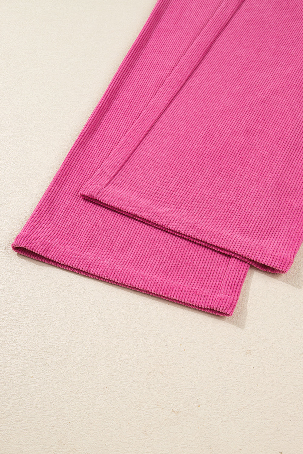 Solid Corduroy Pullover and Drawstring Pants Set