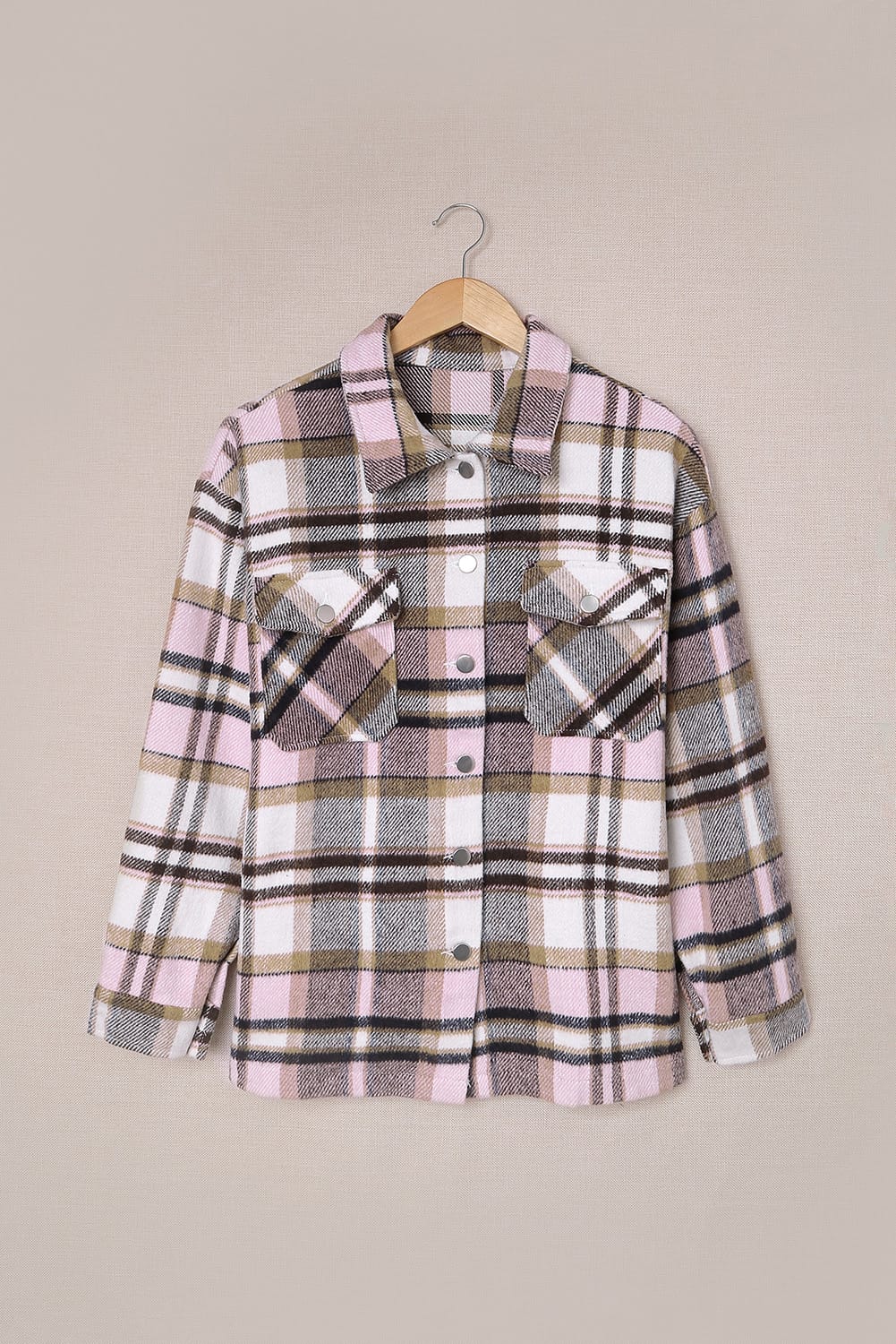 Plaid Chest Pocket Buttoned Shacket