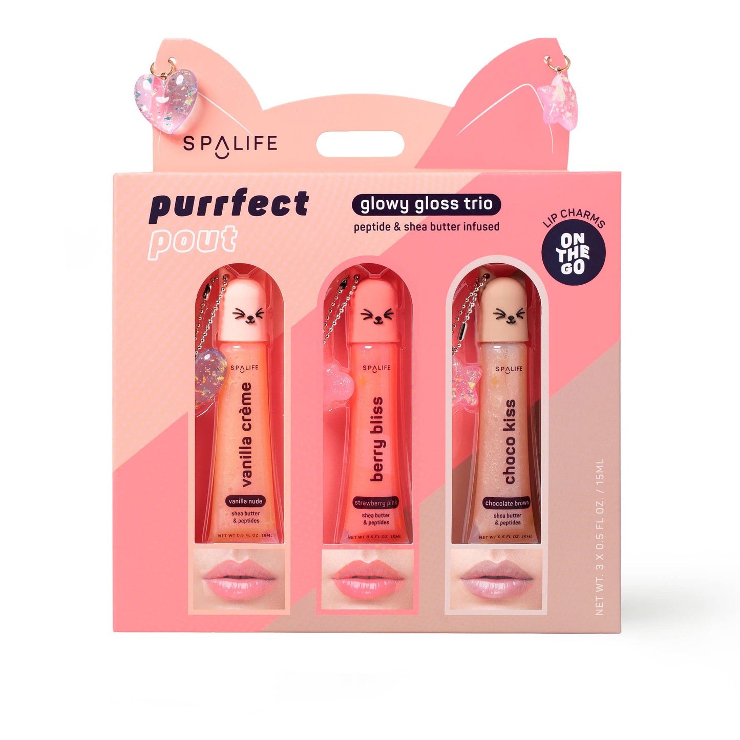 Purrfect Pout Glowy Lip Gloss Trio Holiday Gift Set