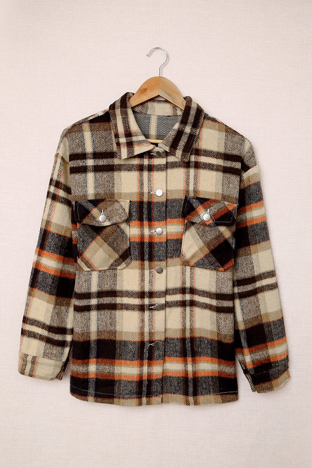 Plaid Chest Pocket Buttoned Shacket