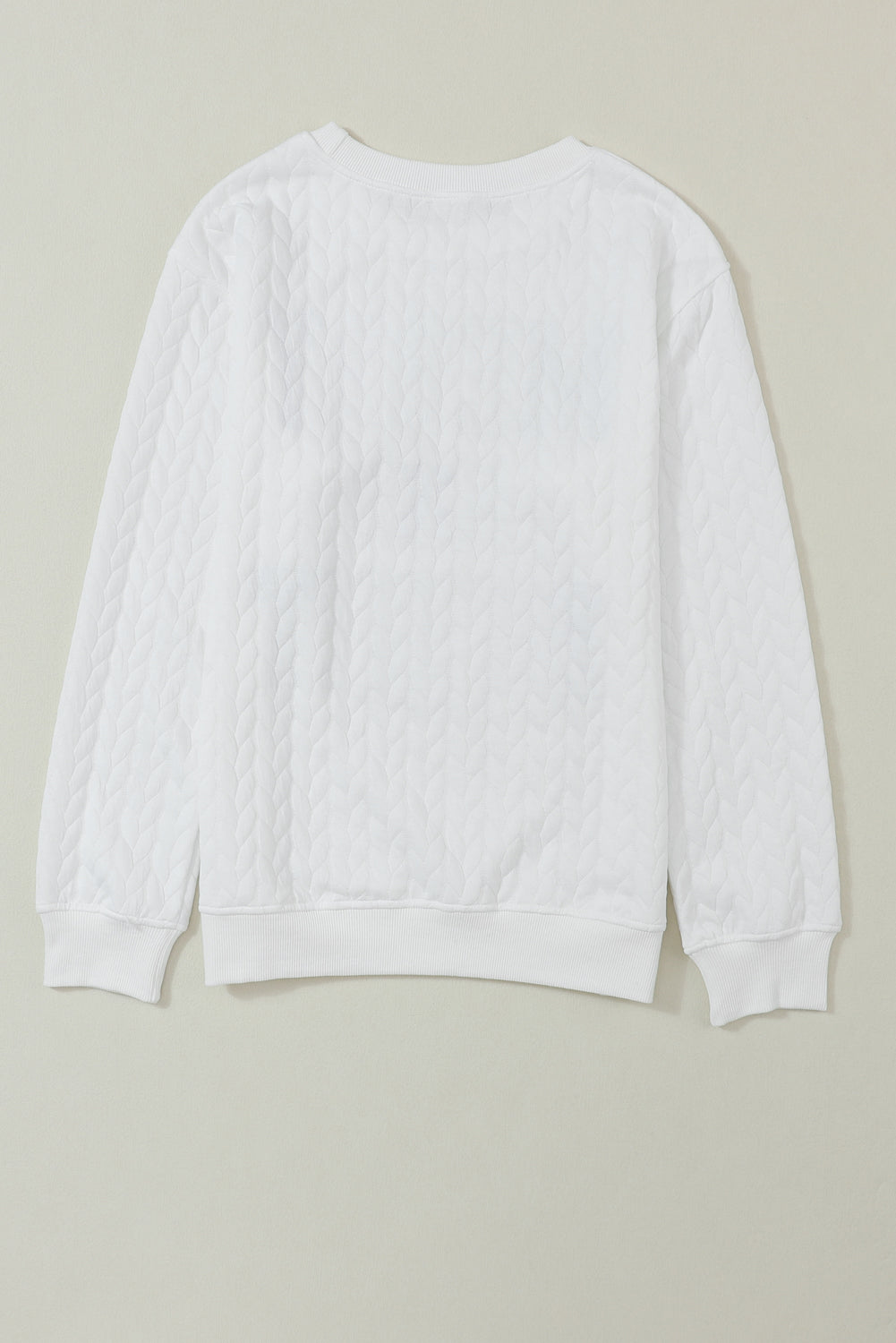 Christmas Merry And Bright Cable Knit Pullover Sweatshirt