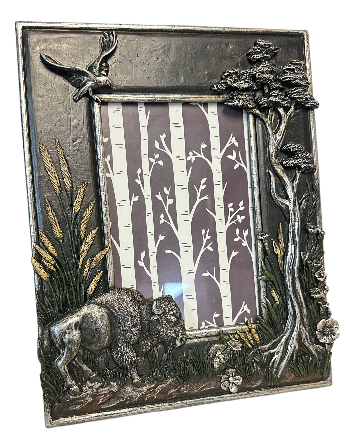 Southwestern Plains Buffalo Bison Tree 6” x 4” Picture Frame