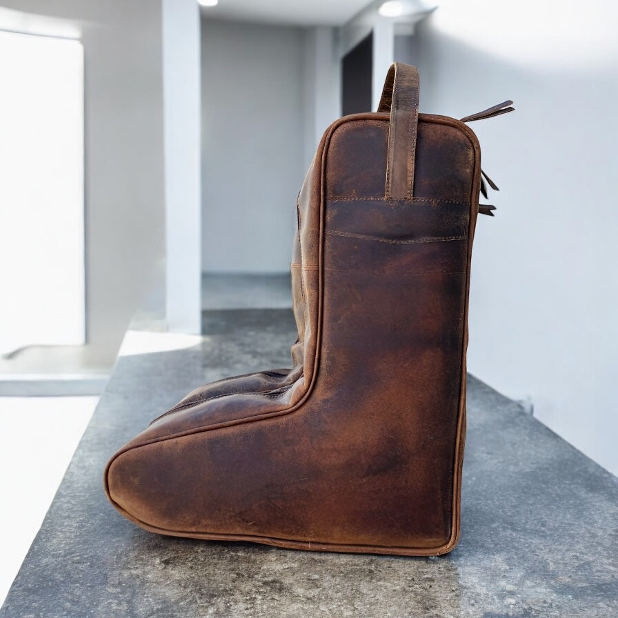 Vintage leather boot cover