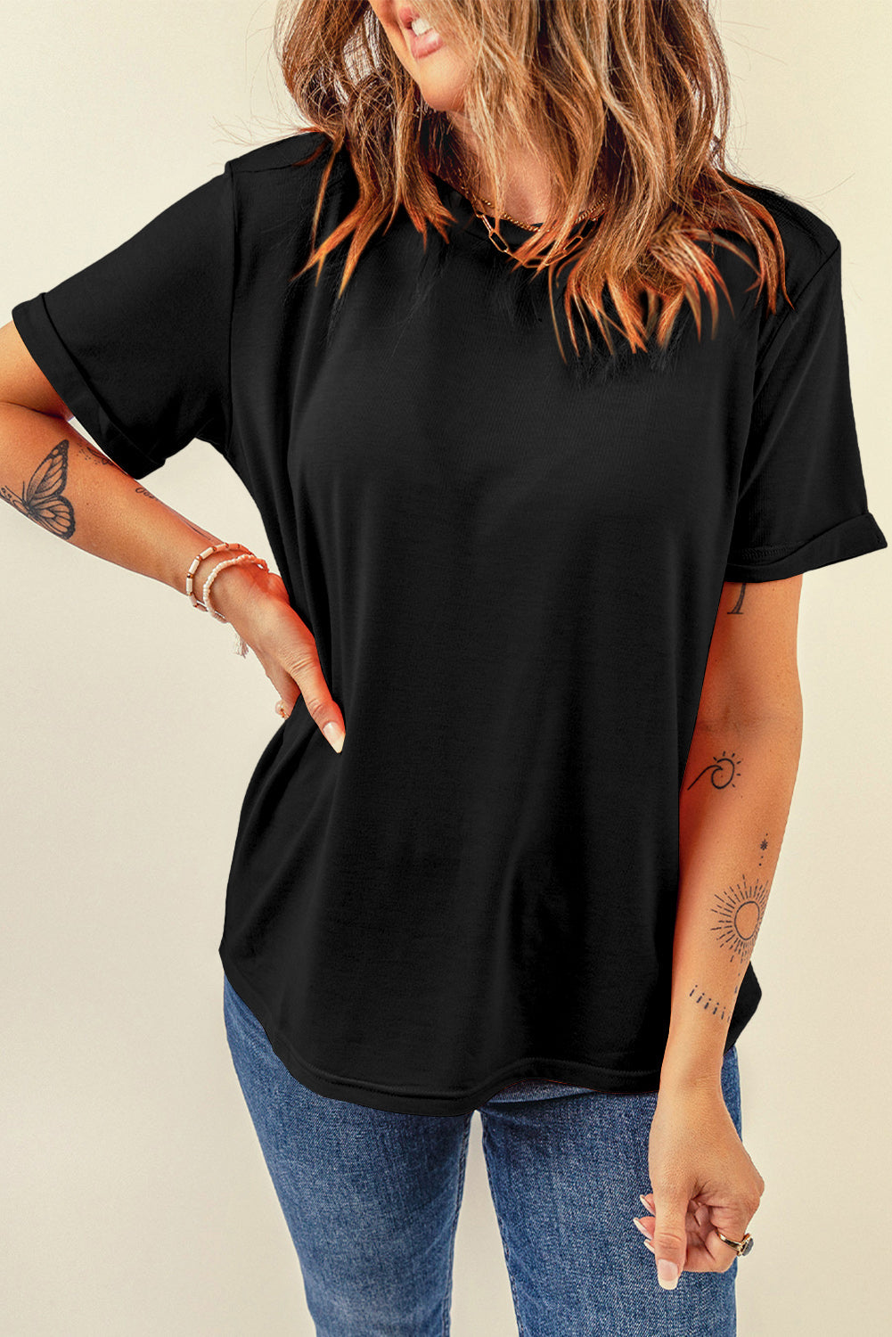 Plain Crew Neck Tee