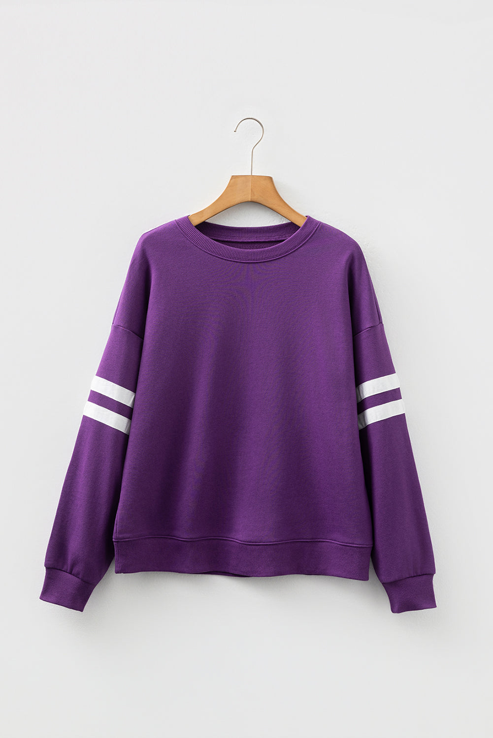 Varsity Stripe Drop Shoulder Sweatshirt