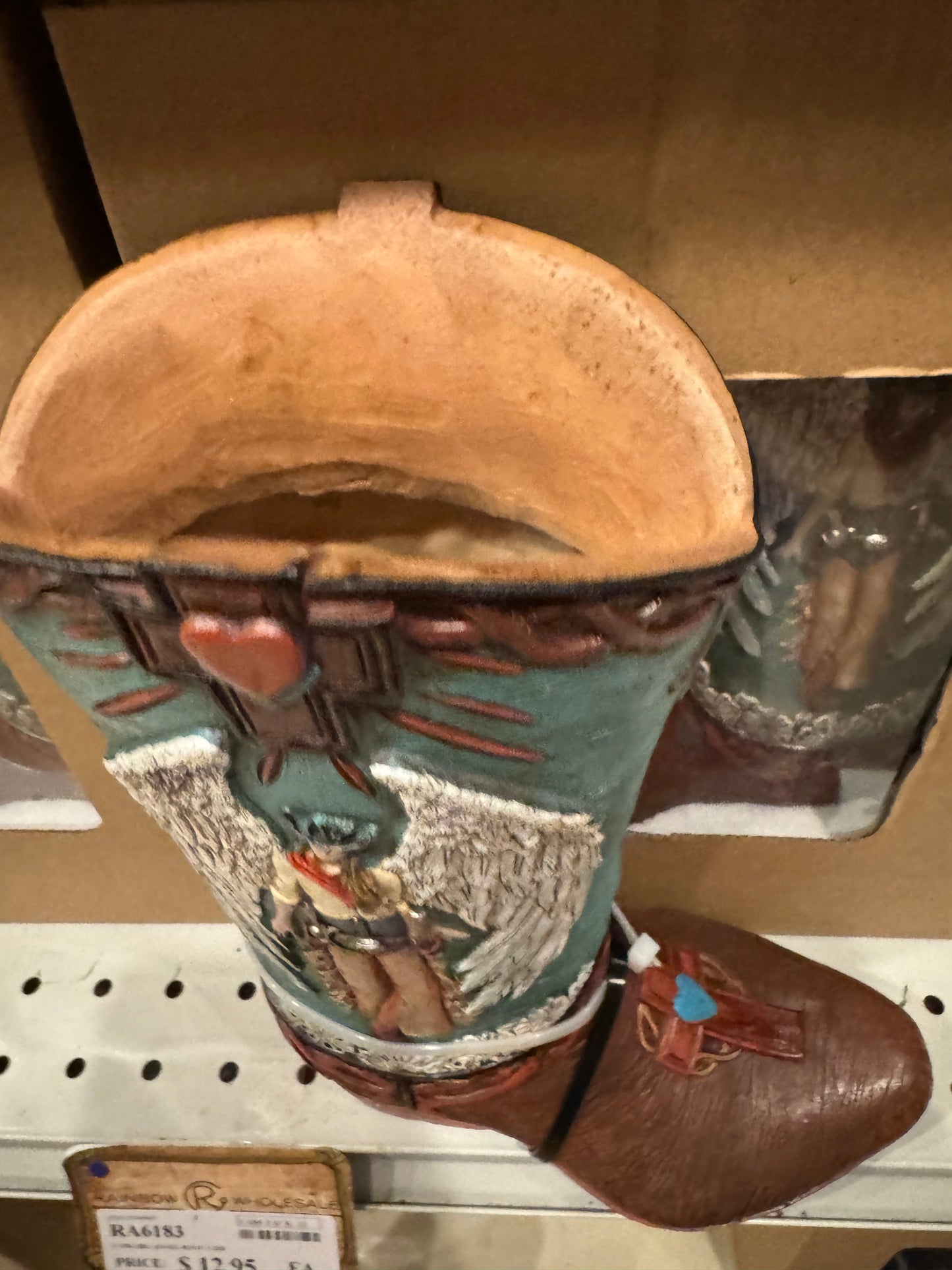 Cowgirl Angel Boot Vase