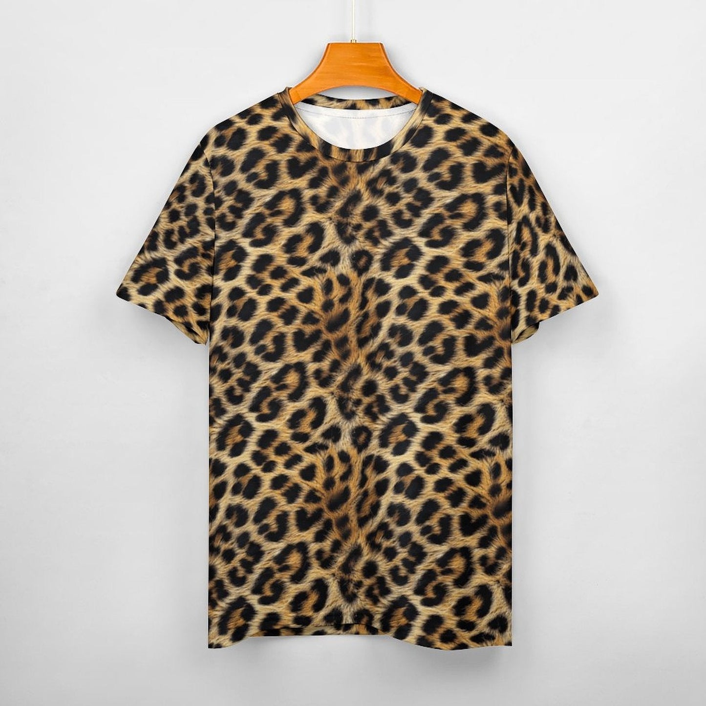 Baha Ranch Retro Pop Western Leopard Print Cotton T Shirt