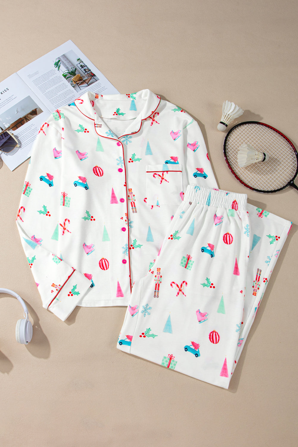 Christmas Long Sleeve Shirt and Pants Pajama Set