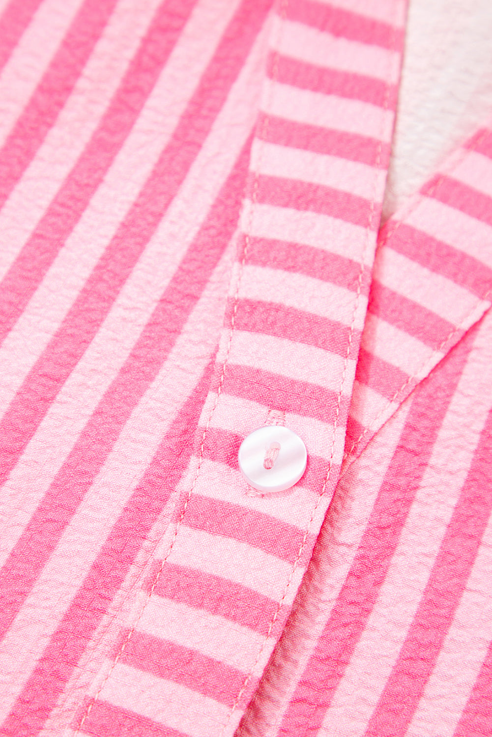 Stripe V-Neck Flare Sleeve Tiered Mini Dress