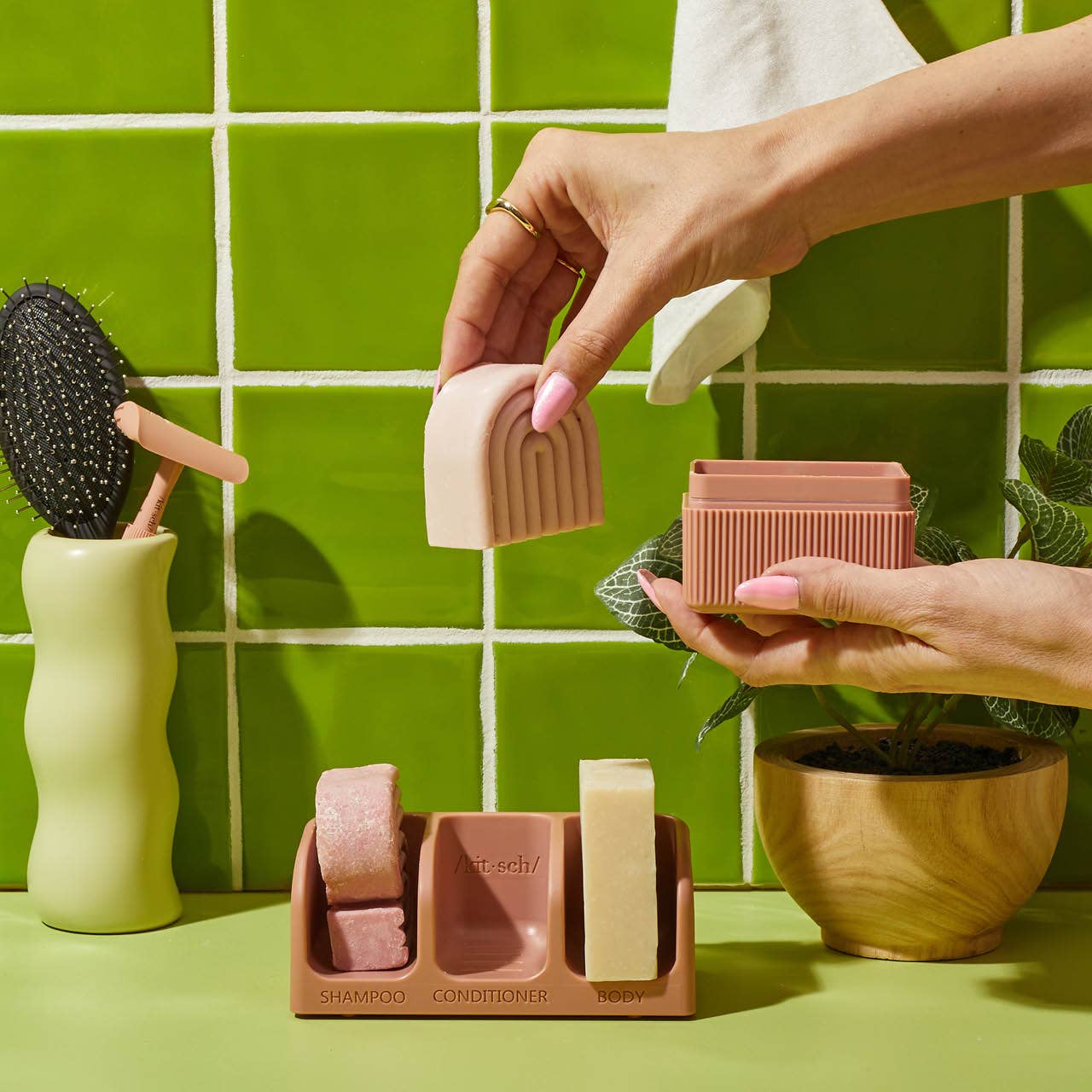 Self-draining Soap Dish - Terracotta by Kitsch