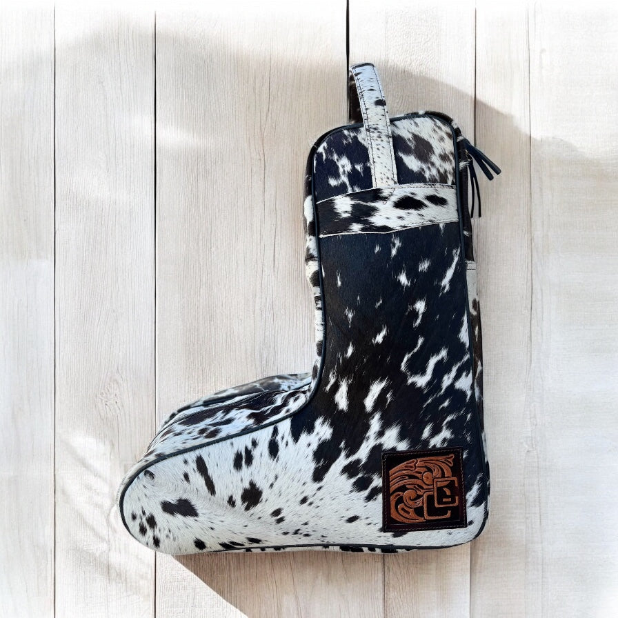 Black & white Cowhide Boot Cover