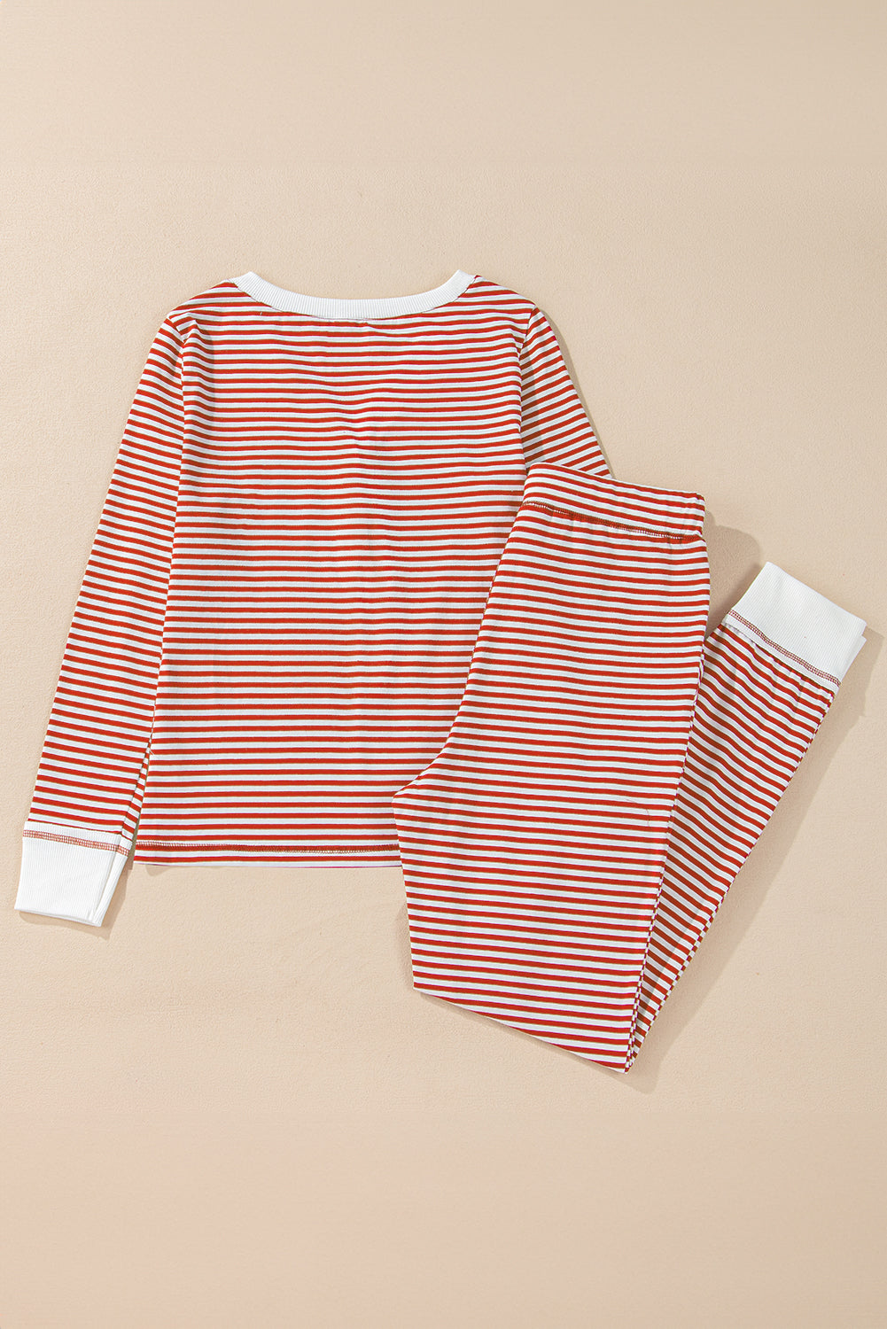 Stripe Top and Pants Christmas Lounge Set