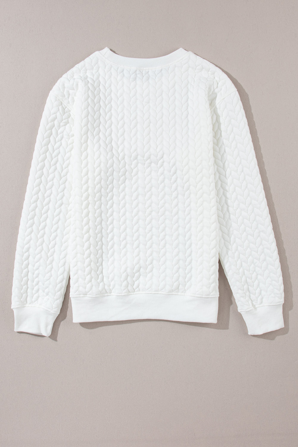 Christmas Merry And Bright Cable Knit Pullover Sweatshirt
