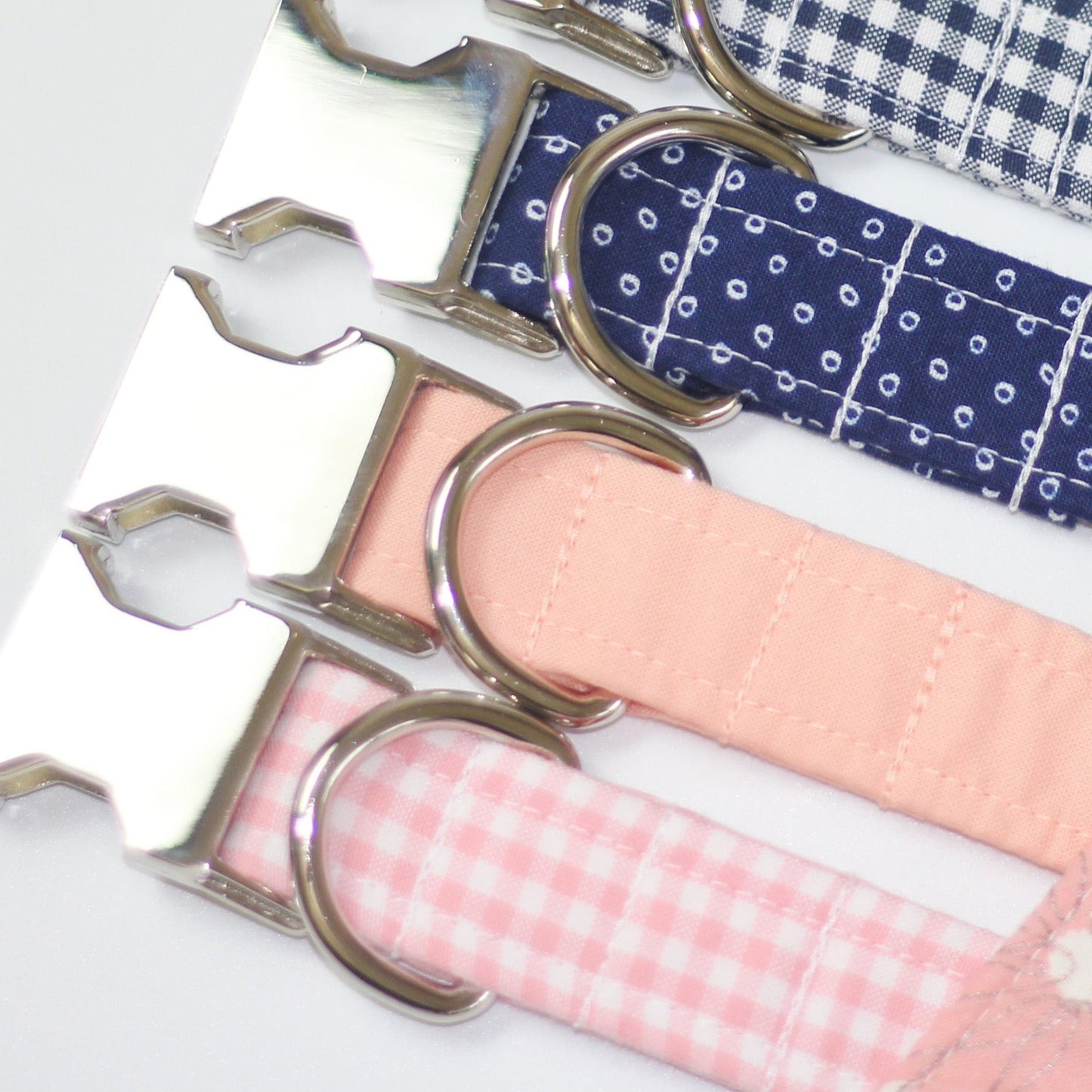 Pink Gingham Dog Collar
