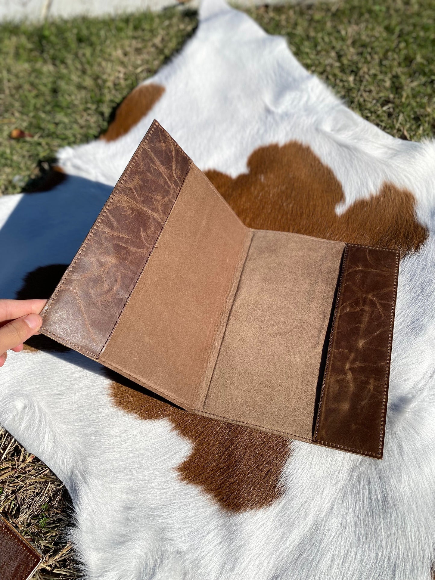Tan Leather Book Cover