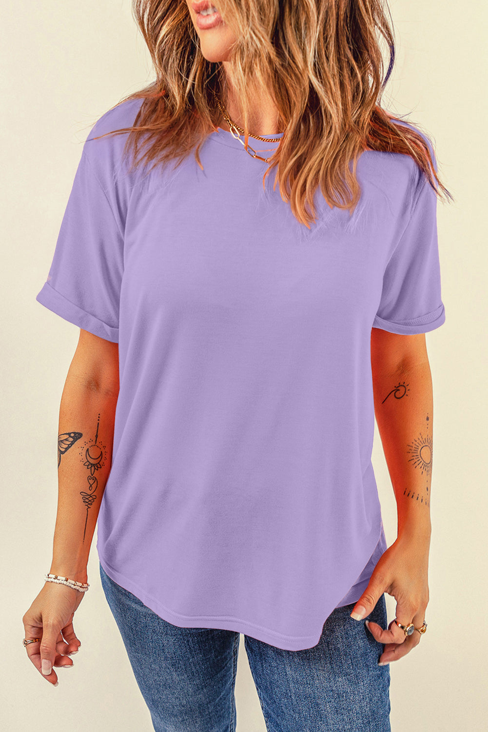 Plain Crew Neck Tee