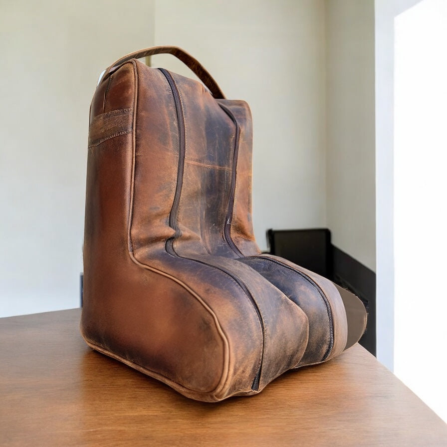 Vintage leather boot cover