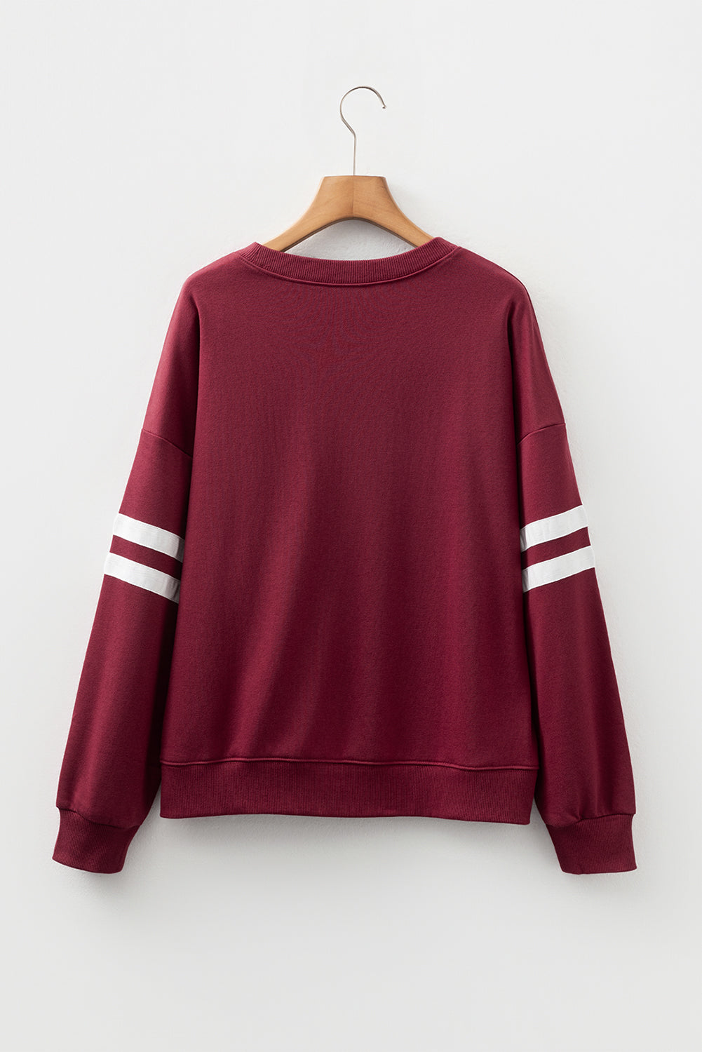 Varsity Stripe Drop Shoulder Sweatshirt
