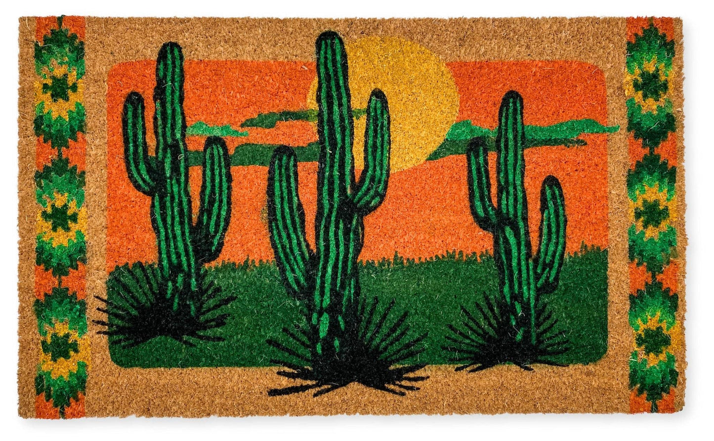 Outdoor Coir Mat, Design #119 Saguaro Cactus