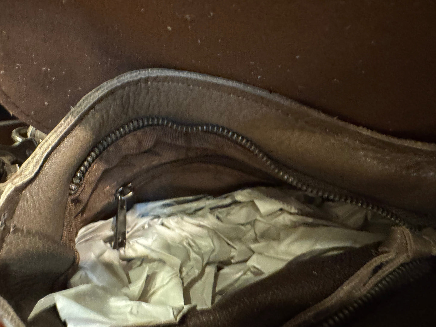 Cowhide Tooled Flap Crossbody Purse