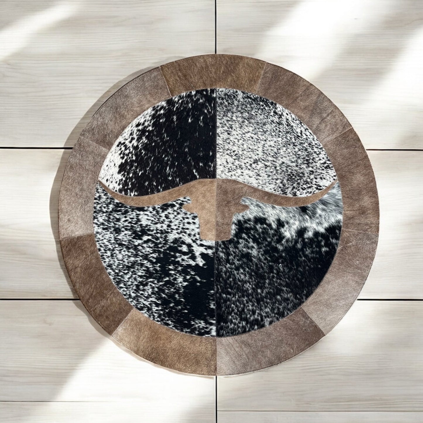Longhorn cowhide rug