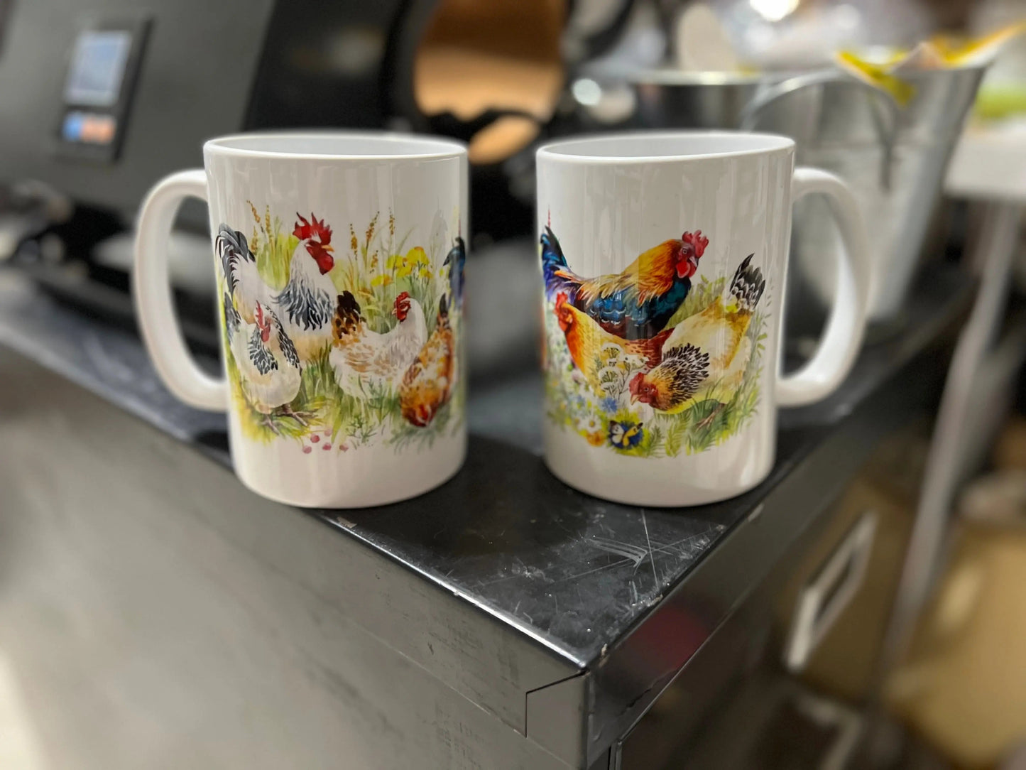 Beautiful Henny Penny 15oz Coffee Mugs Set of 2