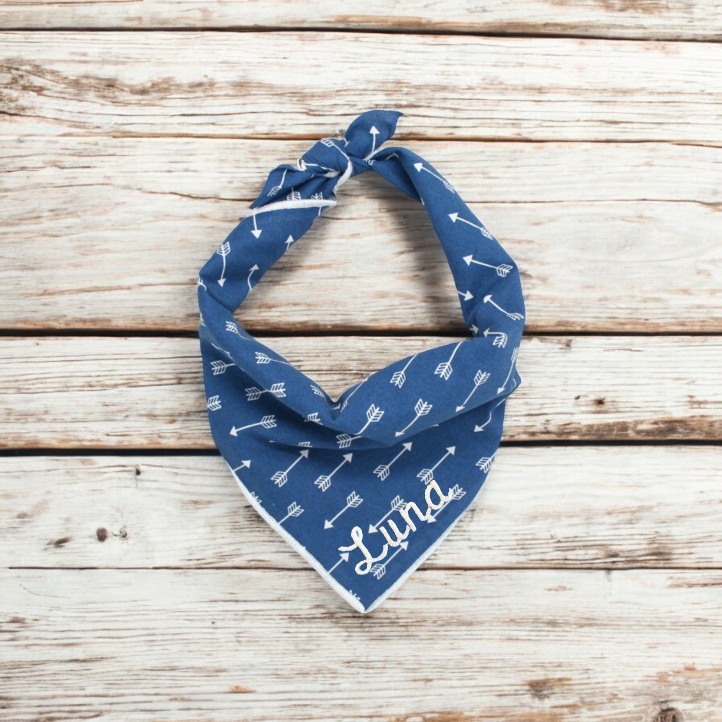 Blue Arrows Dog Bandana