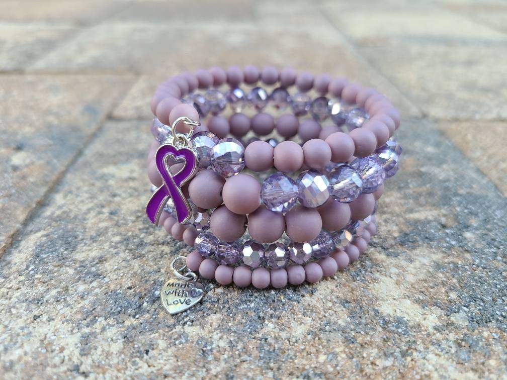 Awareness Bracelets - Lupus and Breast Cancer
