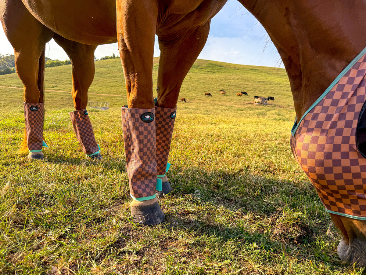 Checks Out Boujee Brown Stomp Stopper Fly Boots
