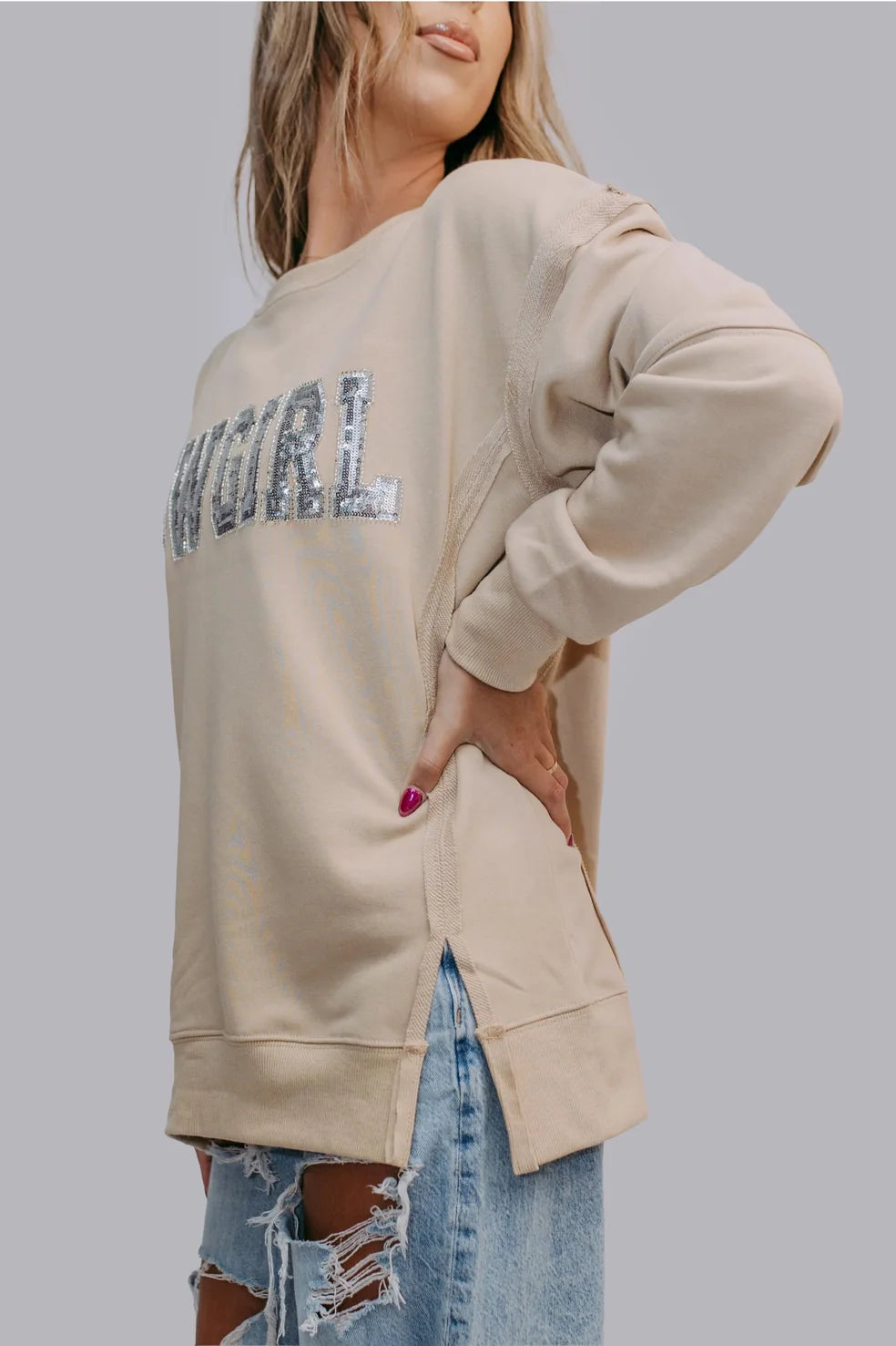 Cowgirl Sequin Sweatshirt