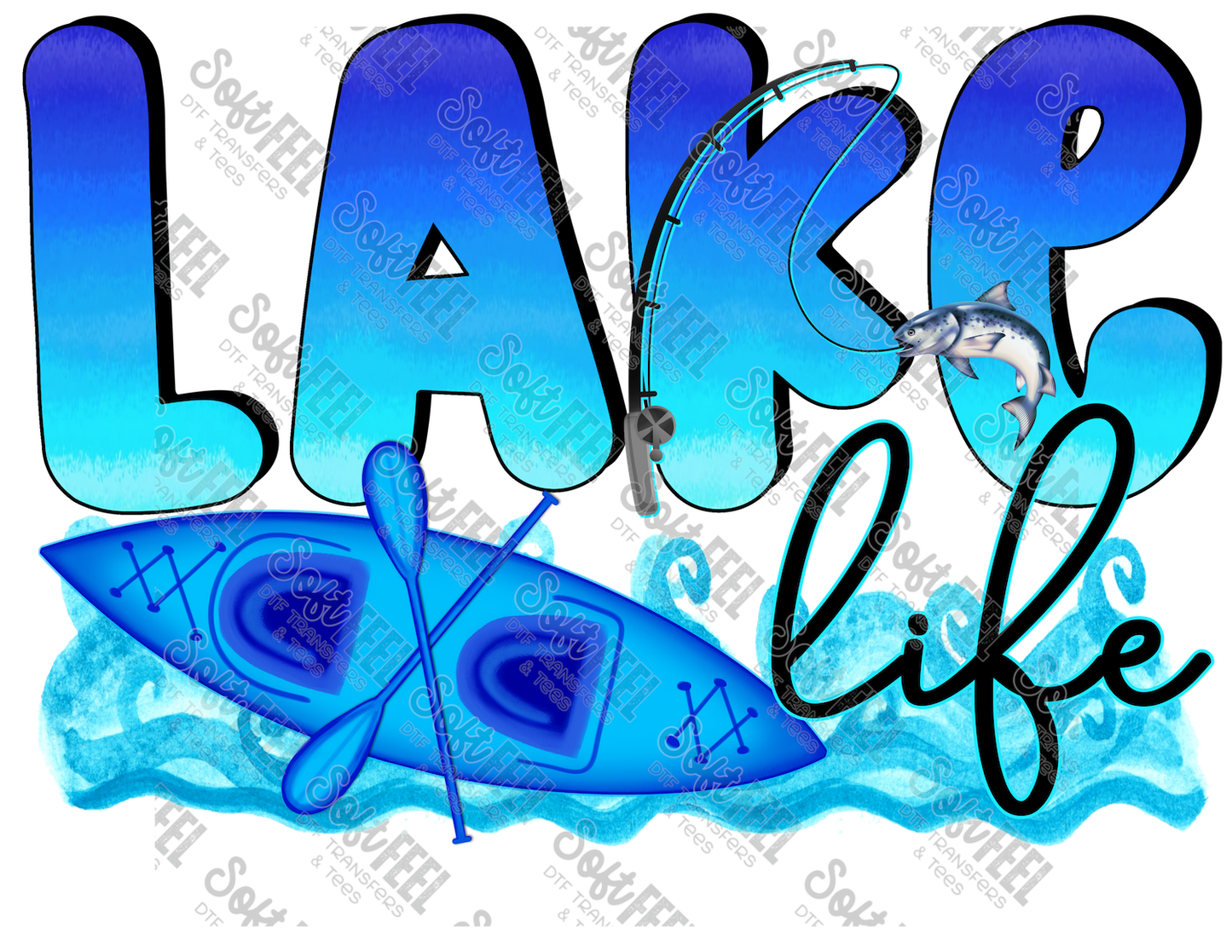 Lake Life - Summer - Direct To Film Transfer / DTF - Heat Press Clothing Transfer