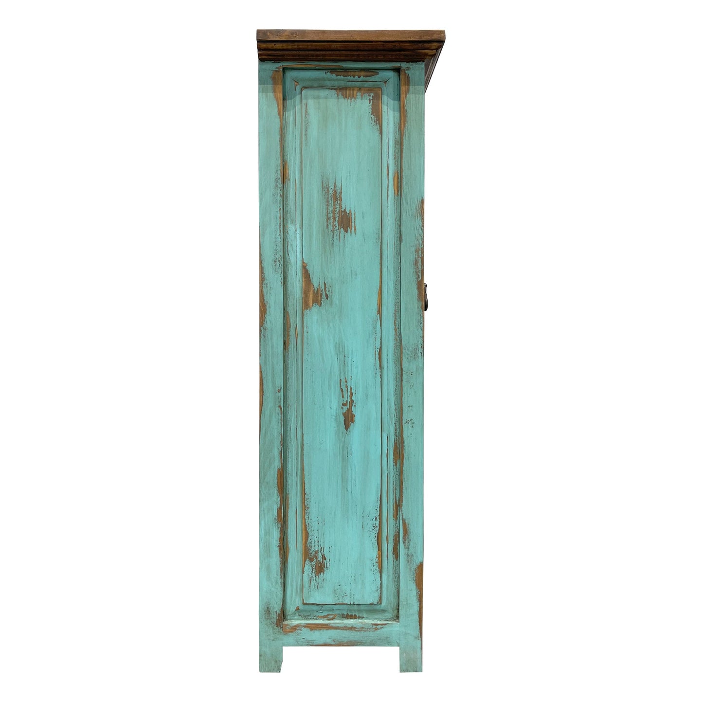 Small Rustic Cabinet for storage in Oldie Turquoise