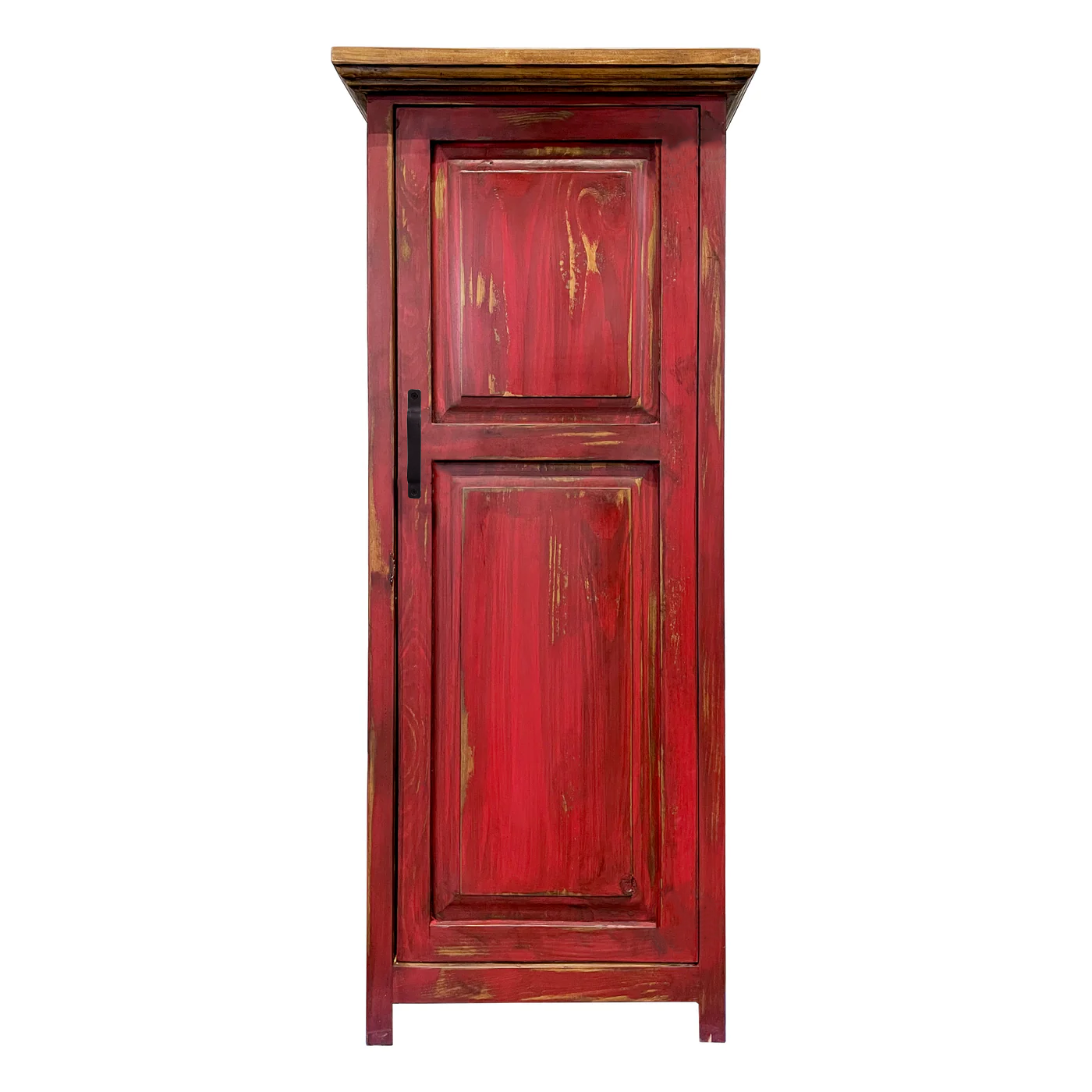 Small Rustic Cabinet for storage in Oldie Red
