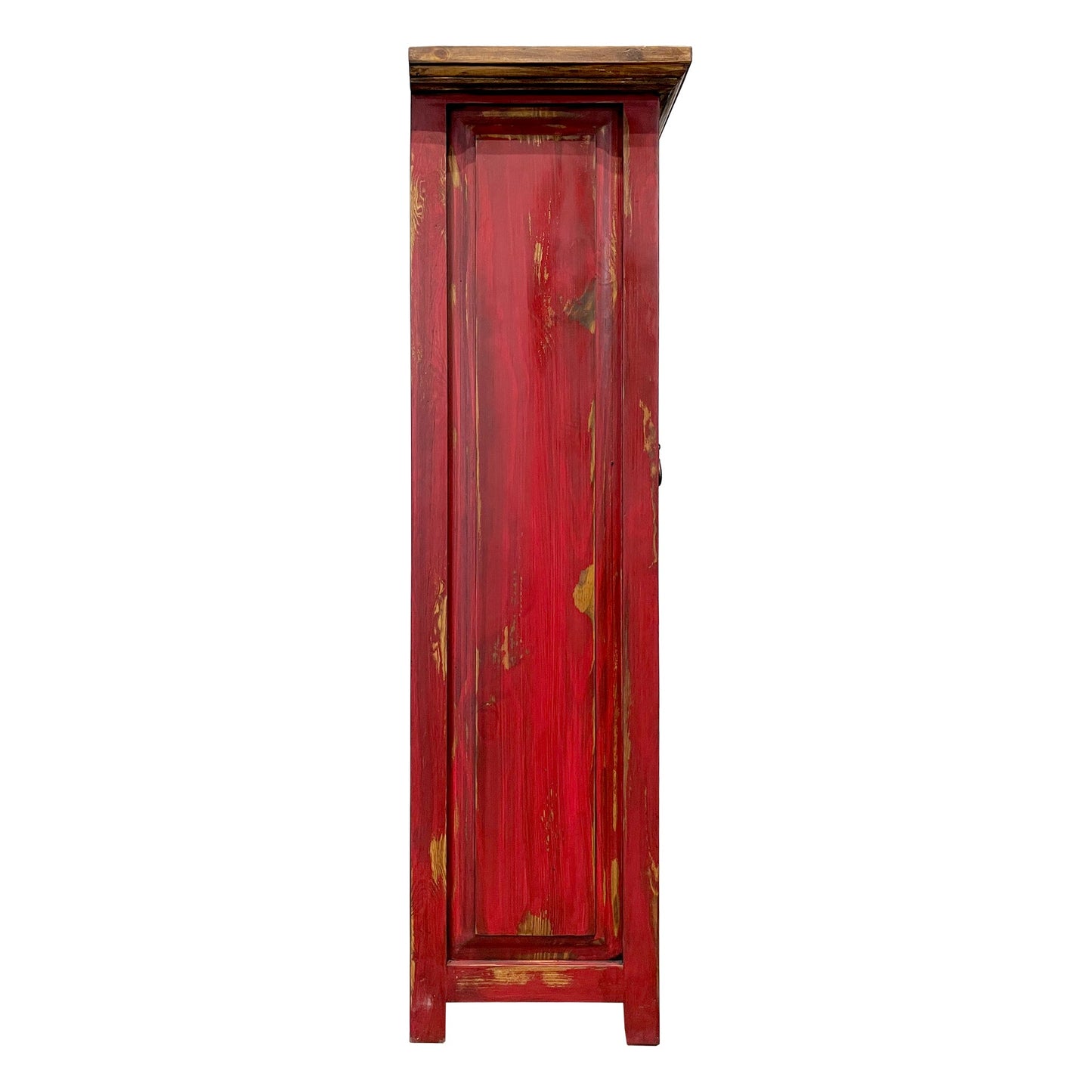 Small Rustic Cabinet for storage in Oldie Red