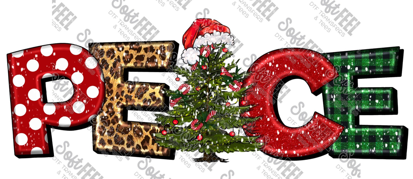 Christmas Peace - Christmas - Direct To Film Transfer / DTF - Heat Press Clothing Transfer
