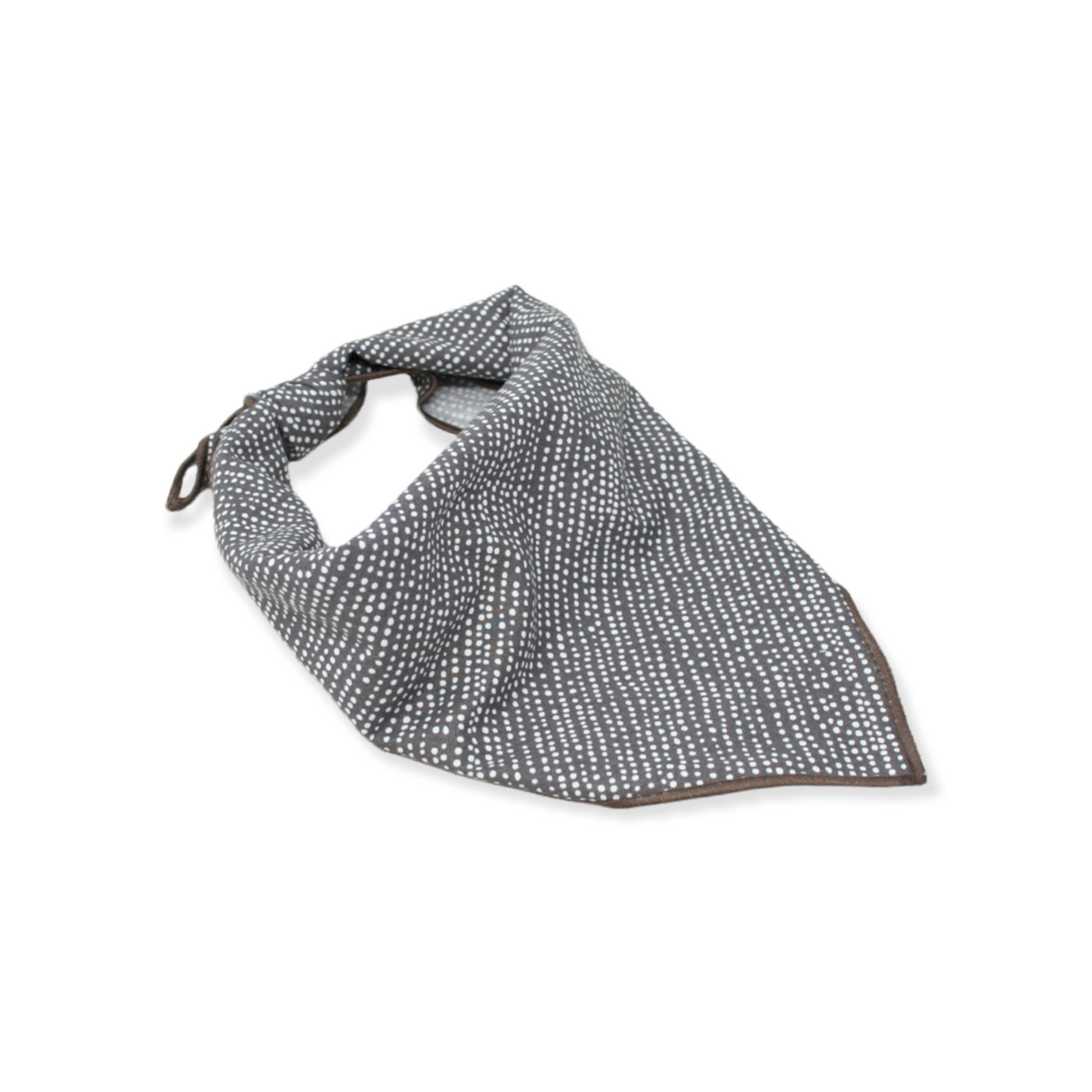 Dark Gray Ditsy Dots Dog Bandana