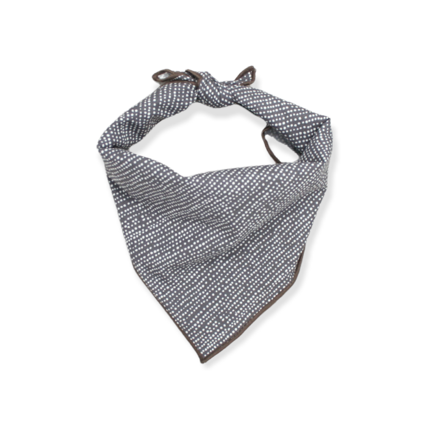 Dark Gray Ditsy Dots Dog Bandana